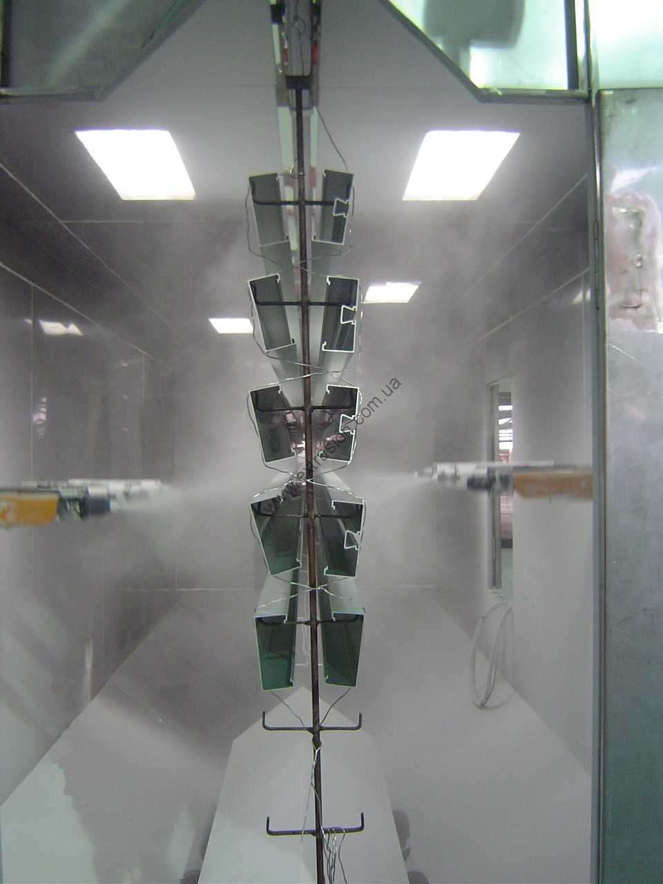 POWDER COATING Powder coating of aluminum profiles